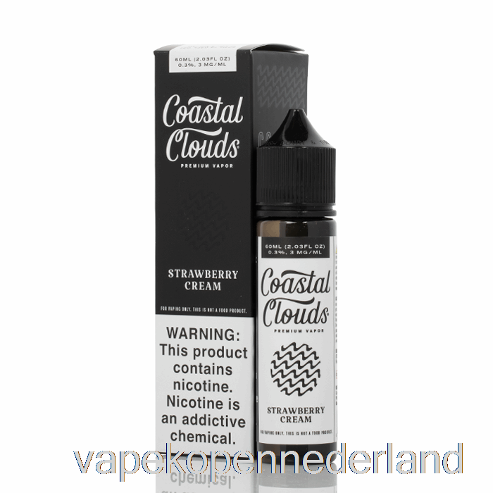 Elektronische Sigaret Vape Aardbeiencrème - Coastal Clouds Co. - 60 Ml 3 Mg